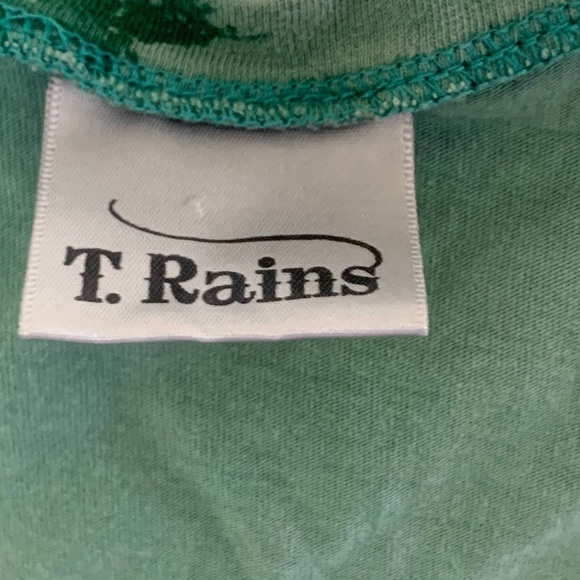 T.Rains Mens green singlet size large monkey faces chest 40” length is 28 in - Picture 5 of 8